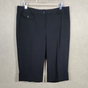 12573 FINAL PRICE Nygard black cuffed croped pants 12 Petite